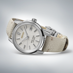 SJE095 King Seiko White pattern Dial with additional strap beauty shot