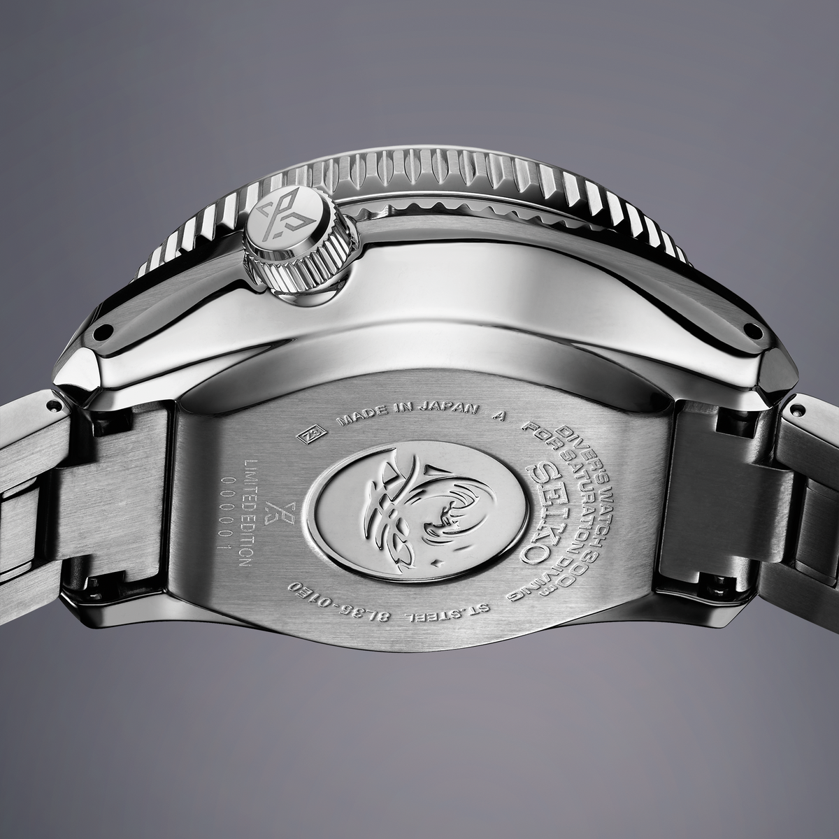 SLA047 Seiko Saturated divers watch case back shot
