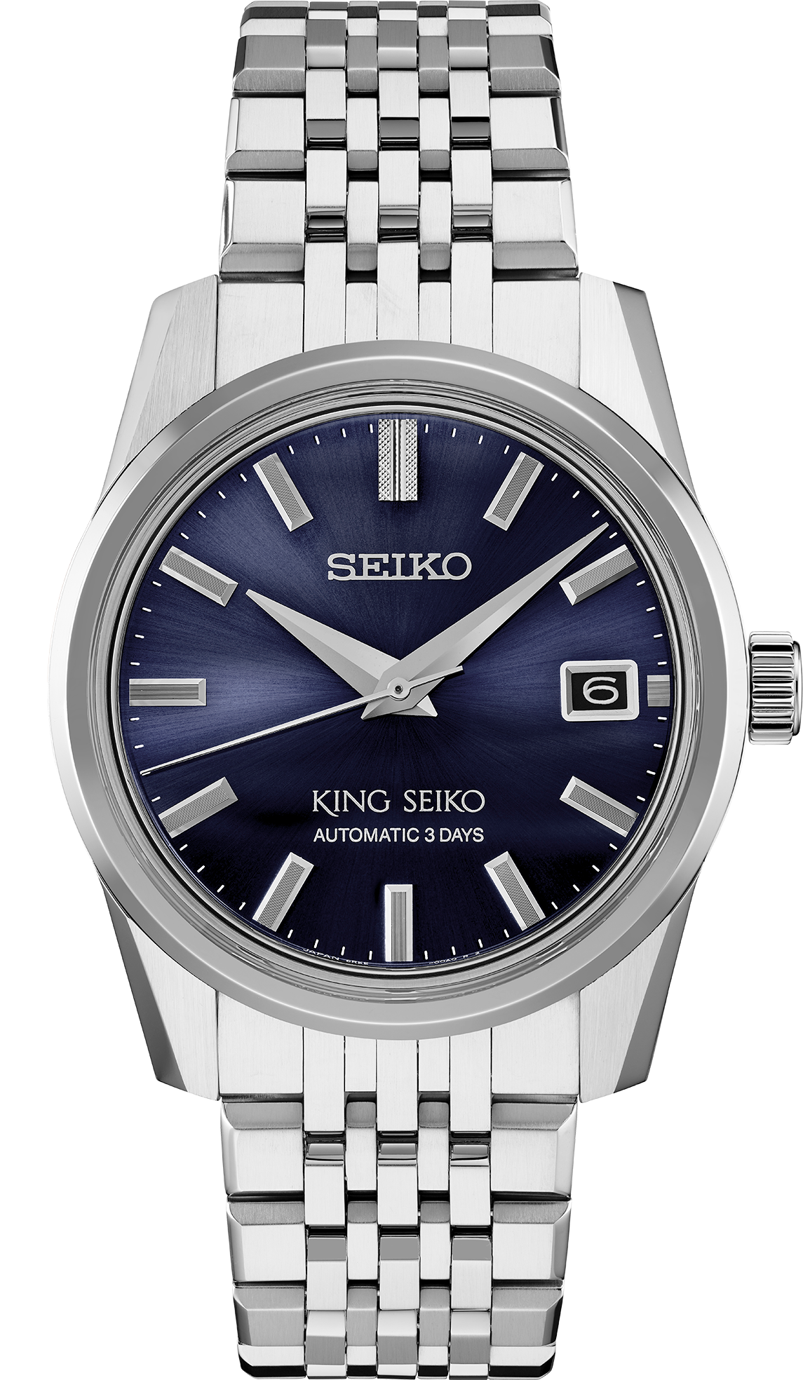 SPB371 Blue dial stainless steel King Seiko front solder shot