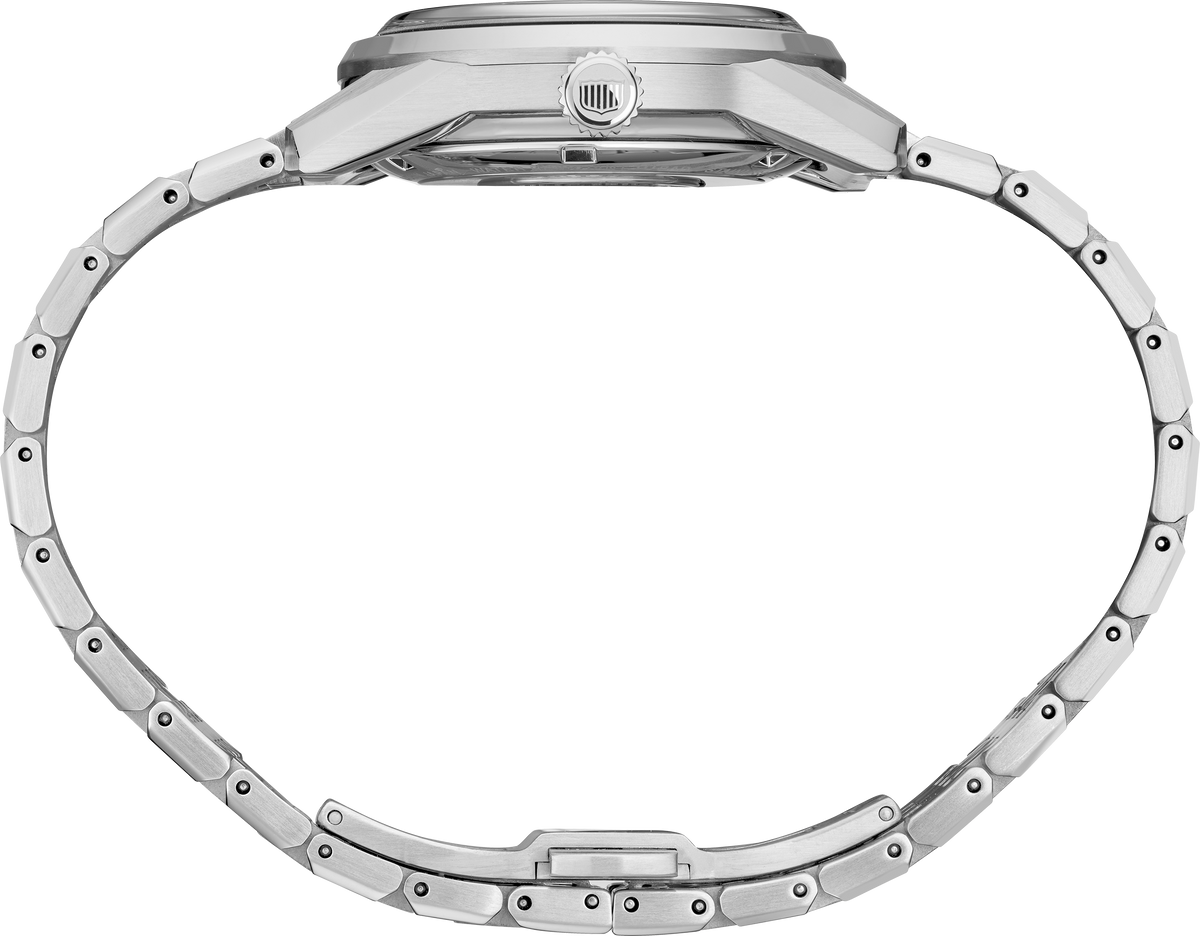 SPB373 Green dial stainless steel King Seiko crown side shot