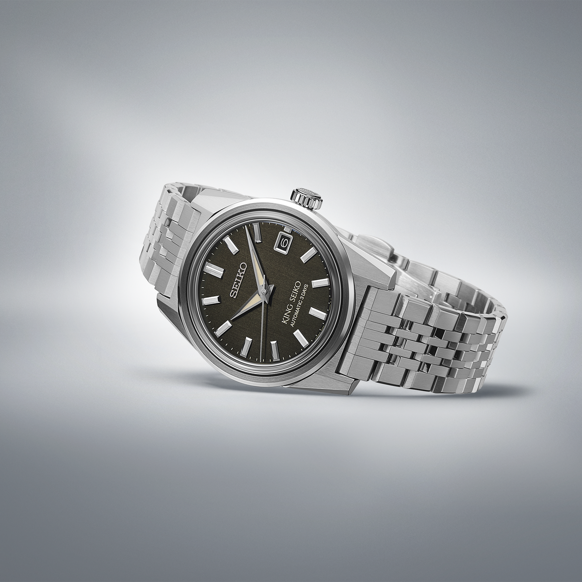 SPB387 King Seiko Black dial Stainless steel Beauty shot