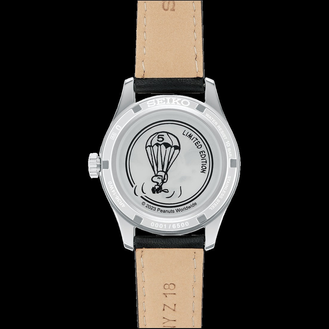 Seiko 5 Sports Peanuts Collaboration Limited Edition back view