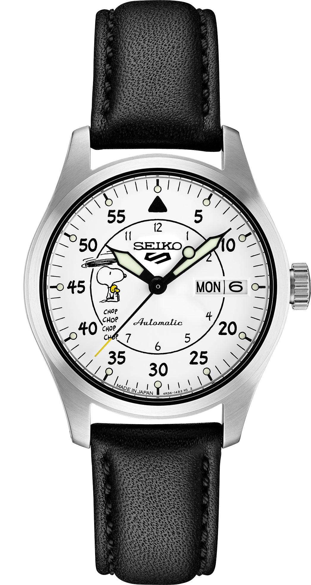 seiko 5 peanuts limited edition with leather strap