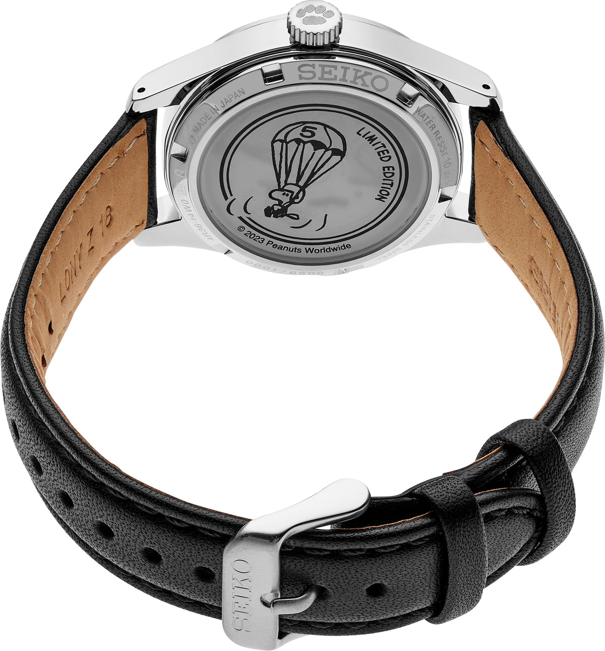 Seiko 5 Sports Peanuts Collaboration Limited Edition side back view