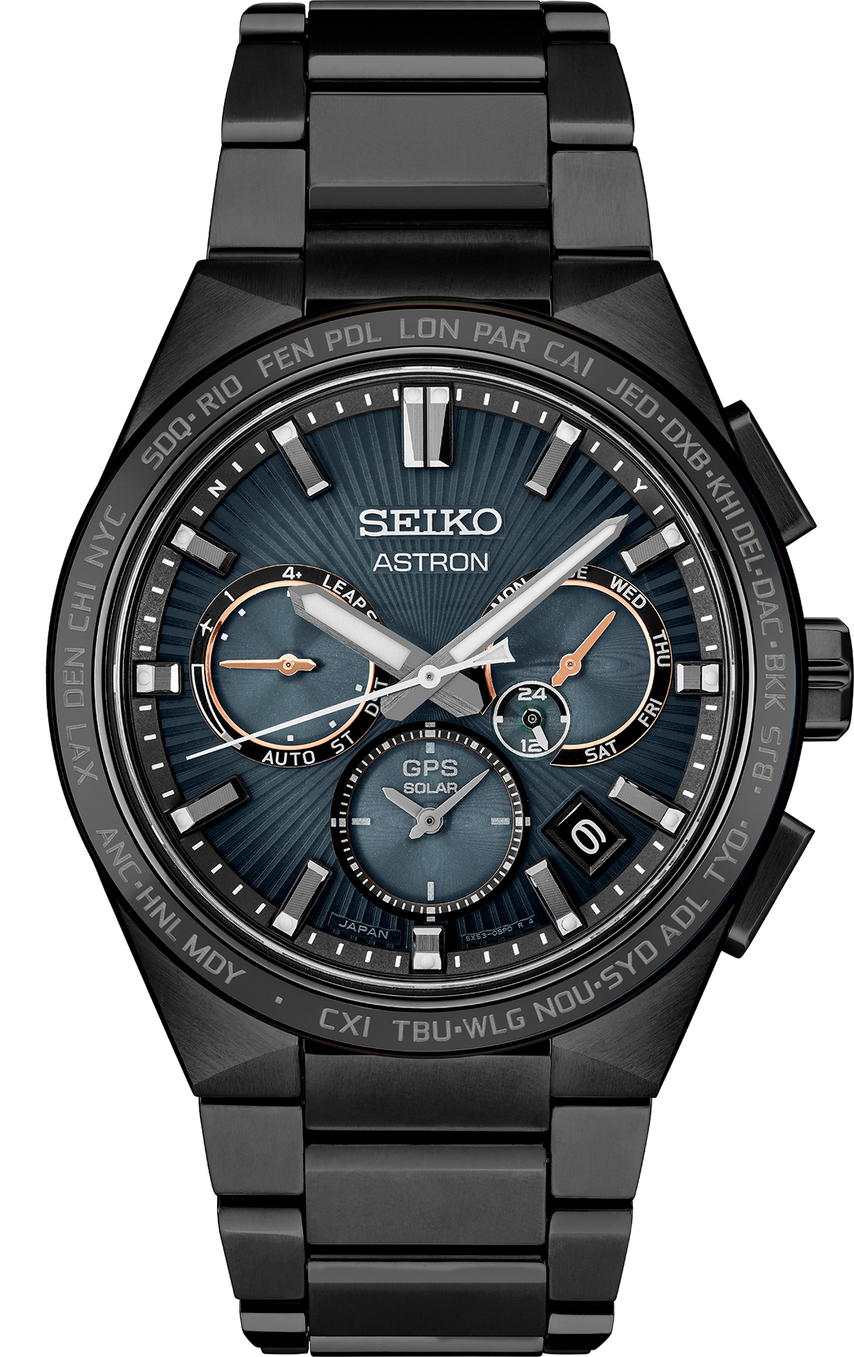 SSH127 Seiko Astron Green gradation dial front view