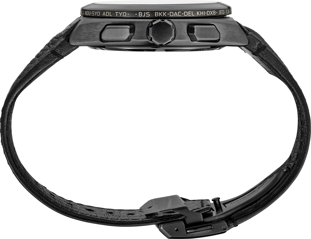 Seiko Astron Solar GPS Resident Evil: Death Island Limited Edition Titanium case with black super-hard coating crown side view