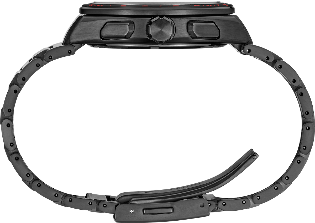 SSH137 Seiko Astron GPS Solar Limited Edition Black Titanium crown Side view