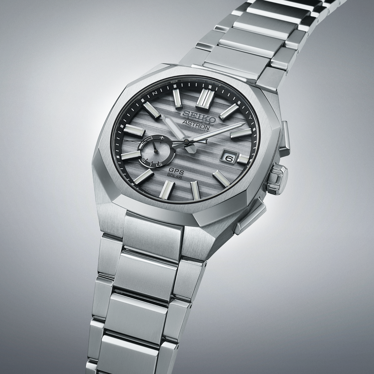SSJ017 Seiko Astron solar GPS Limited Edition Titanium case with super-hard coating beauty shot