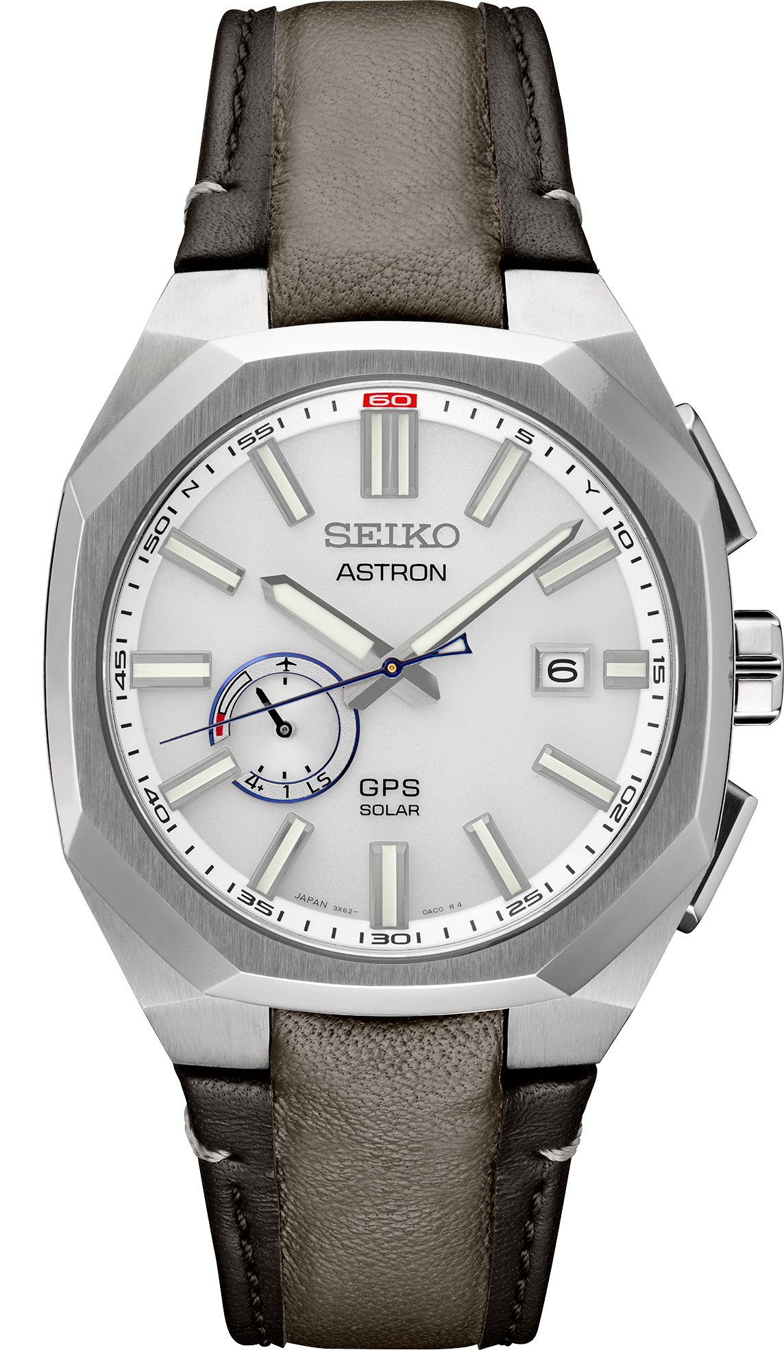 SSJ019 Seiko Astron solar GPS with leather strap