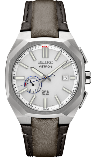 SSJ019 Seiko Astron solar GPS with leather strap