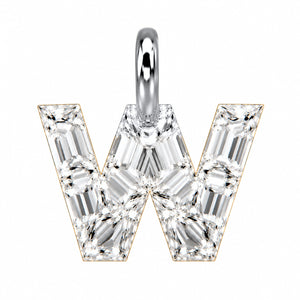 14K Gold Diamond Initial Pendant