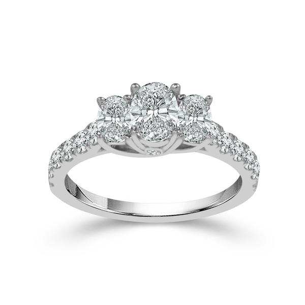 Diamond 3-Stone Ring 1 ct tw 14k White Gold