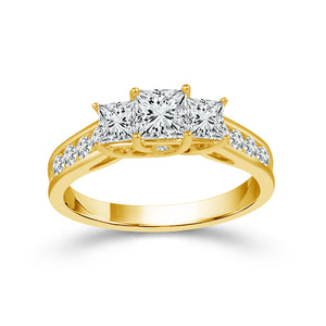 Diamond 3-Stone Ring 1 ct tw 14k White Gold