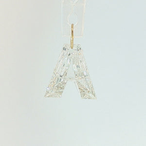 14K Gold Diamond Initial Pendant