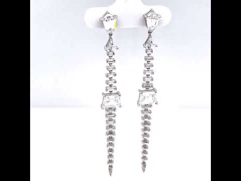 Long Linear Dangling Earrings