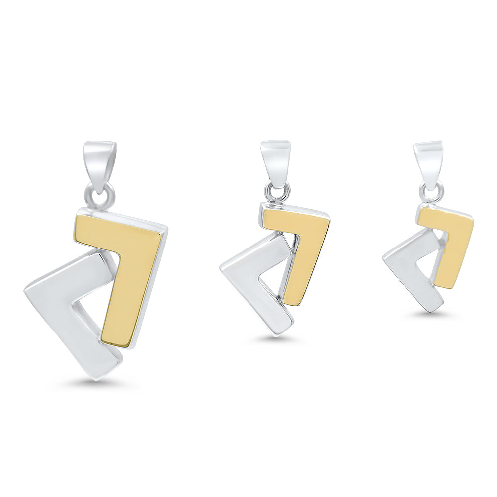 925s/14k gold two tone se7en pendant