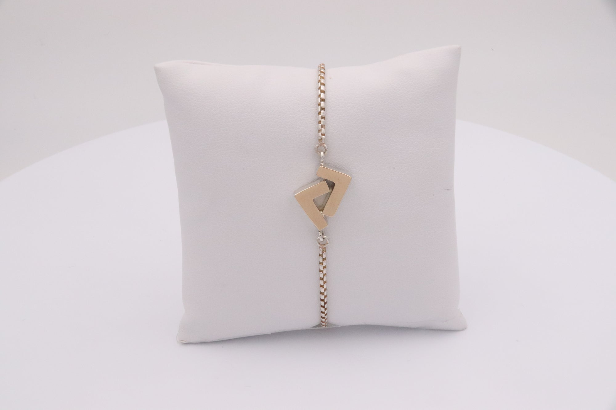 925 Silver/14k Gold-Tone adjustable bracelet