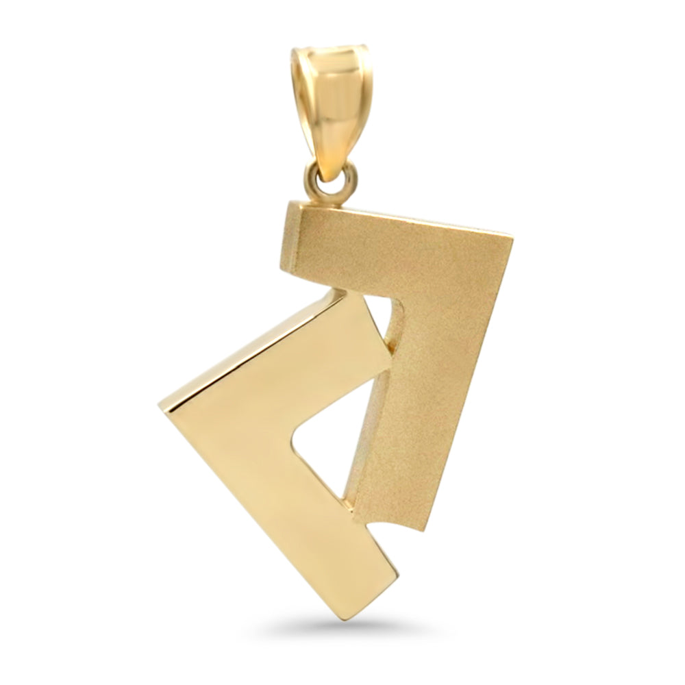 14K Yellow Gold Seven pendant