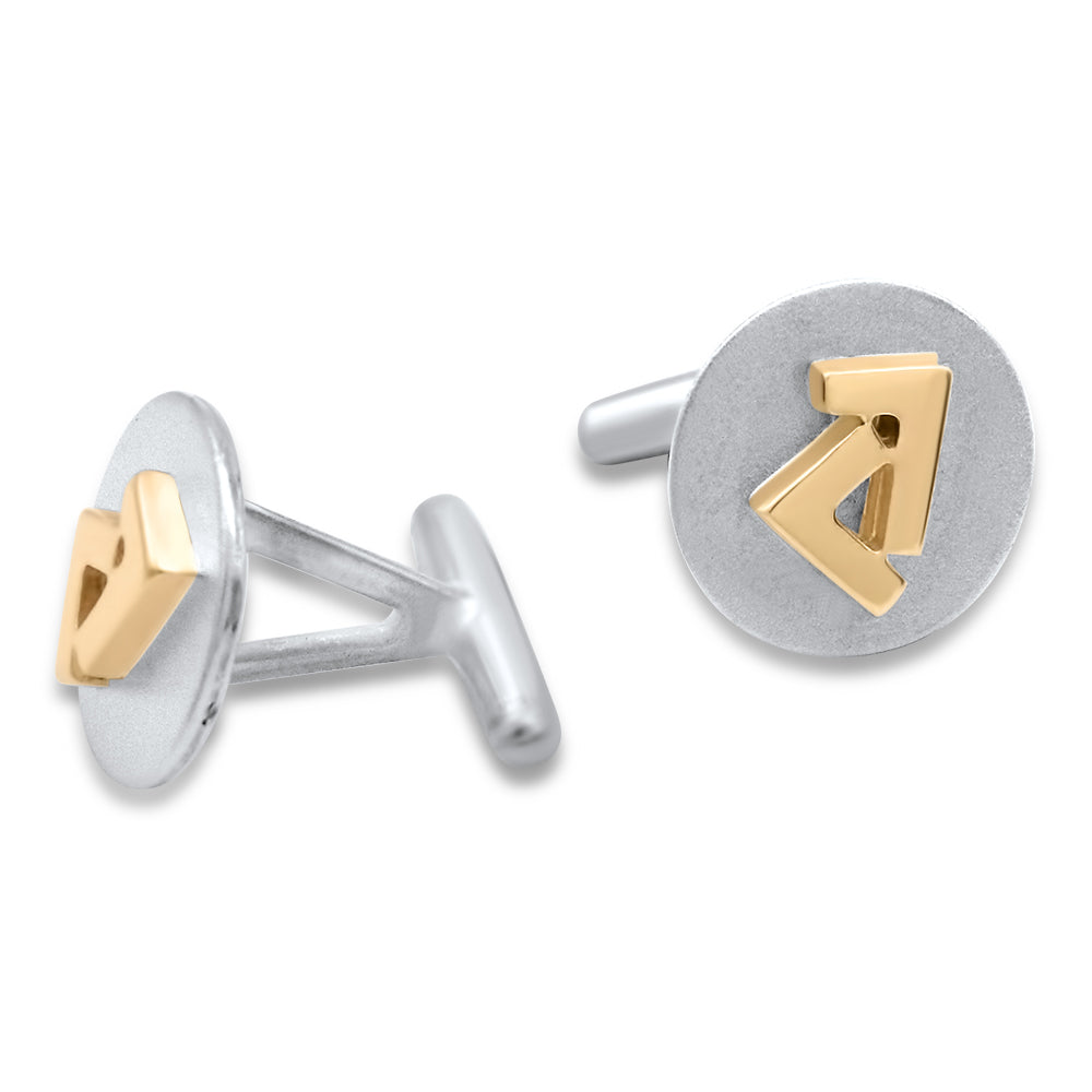 925s/14k two tone Seven cuff links