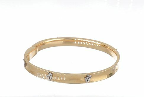 14K Gold Seven Bangle Diamond Bracelet