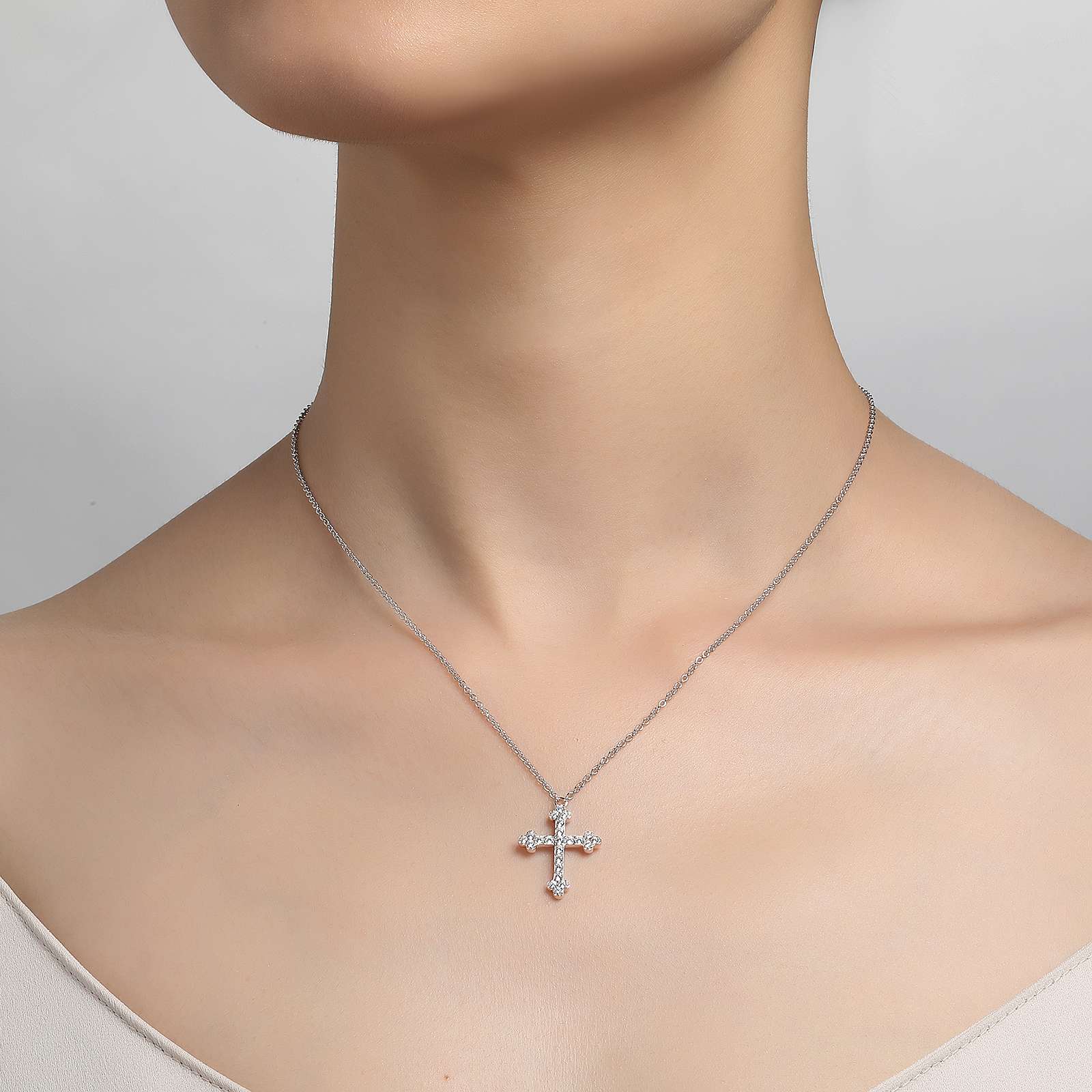 0.35 CTW Cross Necklace