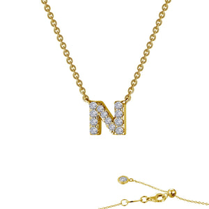 Letter M Pendant Necklace