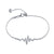 0.91 CTW Adjustable Heartbeat Bracelet