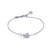 0.6 CTW Adjustable Heart Chain Bracelet
