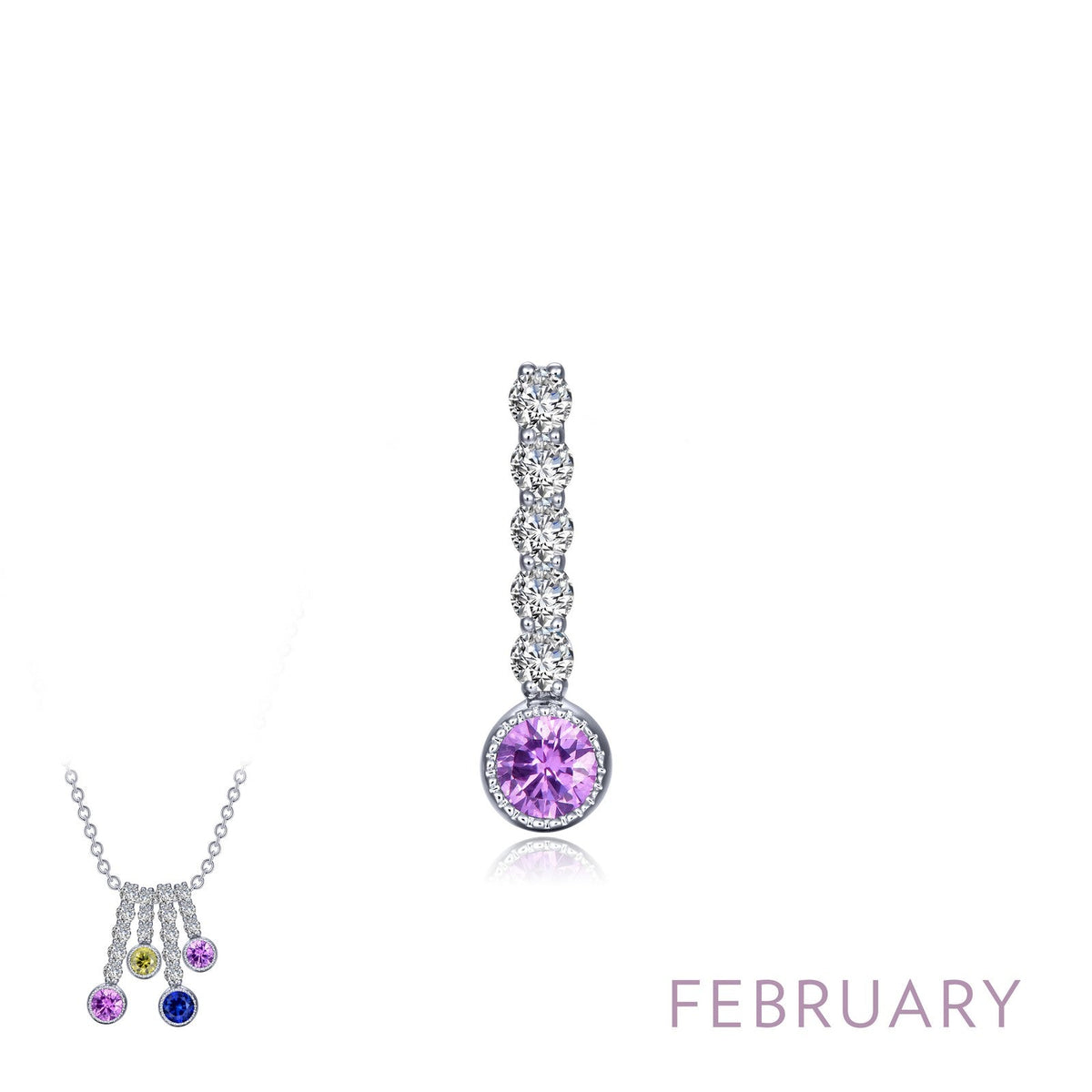 March Birthstone Love Pendant