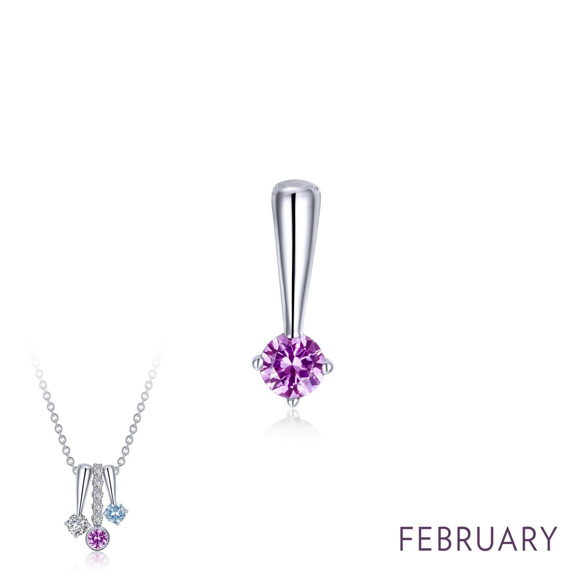 January Birthstone Love Pendant