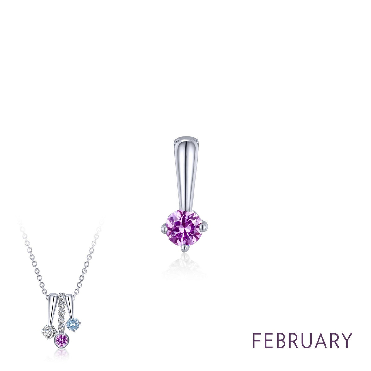 April Birthstone Love Pendant