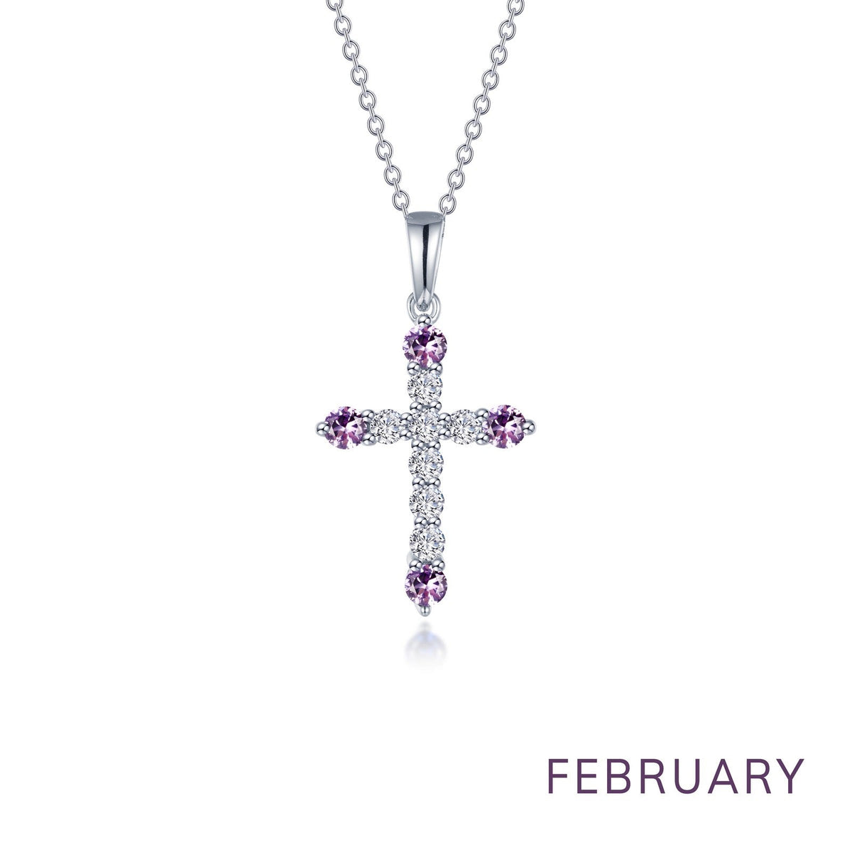 July Birthstone Cross Necklace