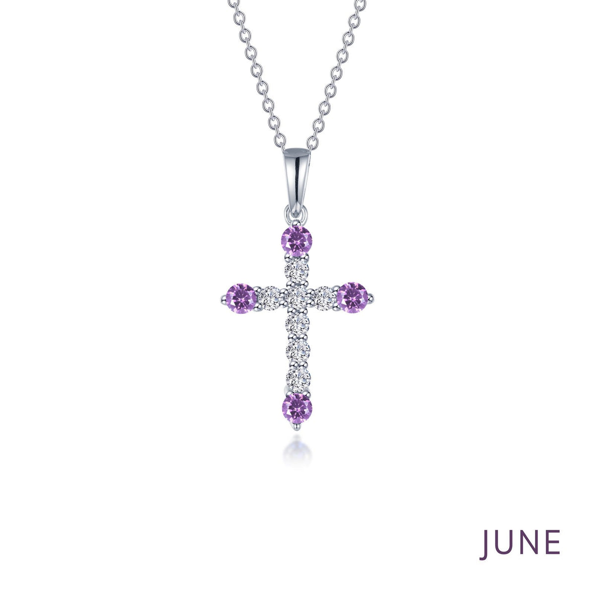 August Birthstone Cross Necklace