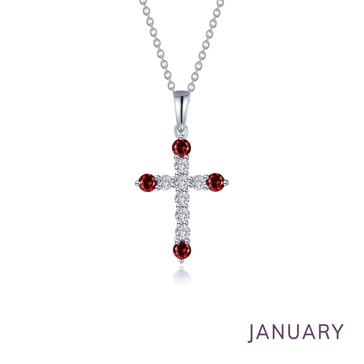 November Birthstone Cross Necklace