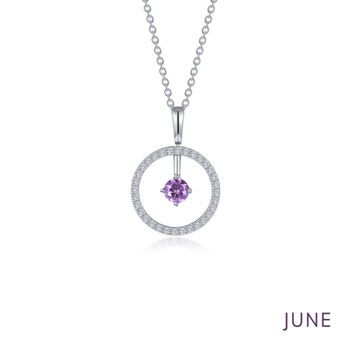 January Birthstone Reversible Open Circle Necklace