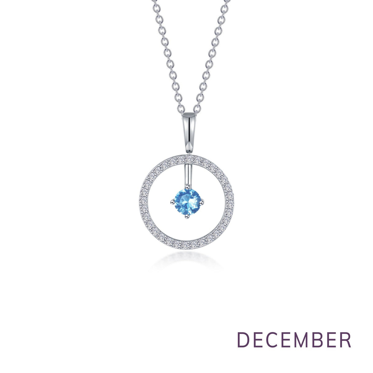 October Birthstone Reversible Open Circle Necklace