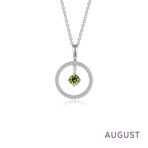 September Birthstone Reversible Open Circle Necklace