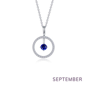 June Birthstone Reversible Open Circle Necklace