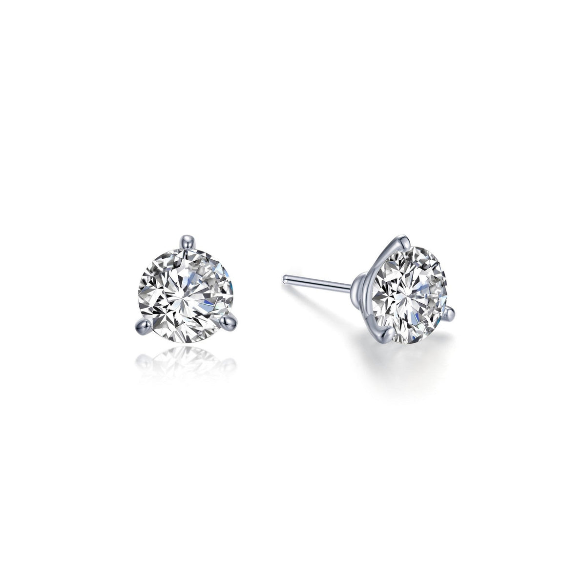 1 CTW Solitaire Stud Earrings