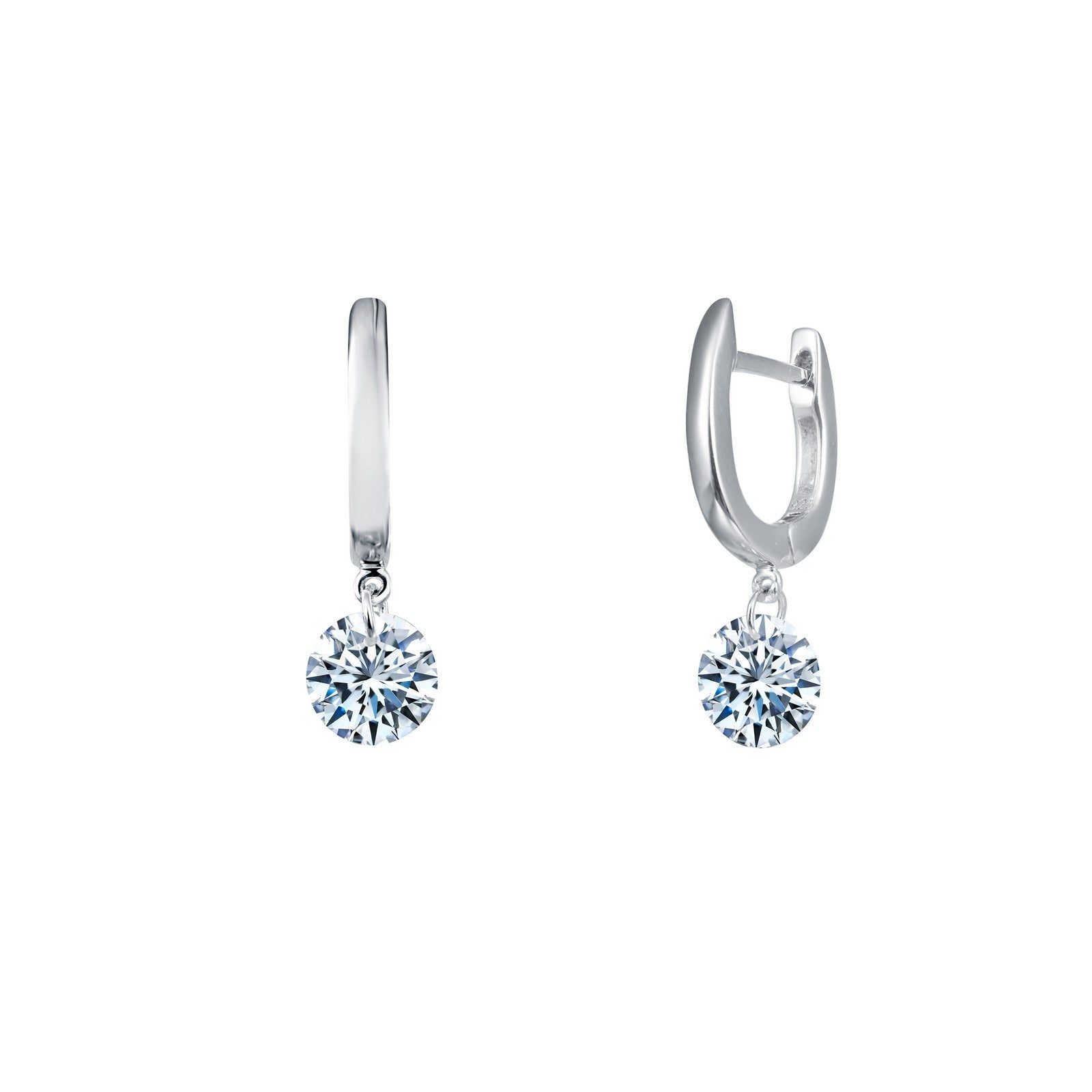 3 CTW Frameless Drop Solitaire Earrings