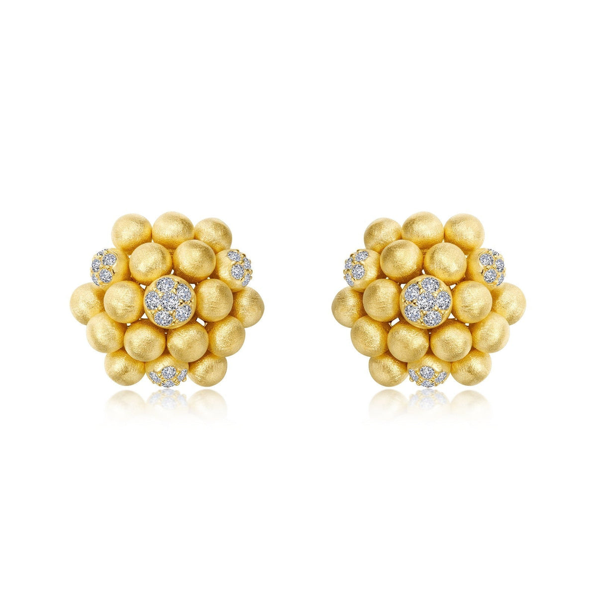 Cluster Button Earrings