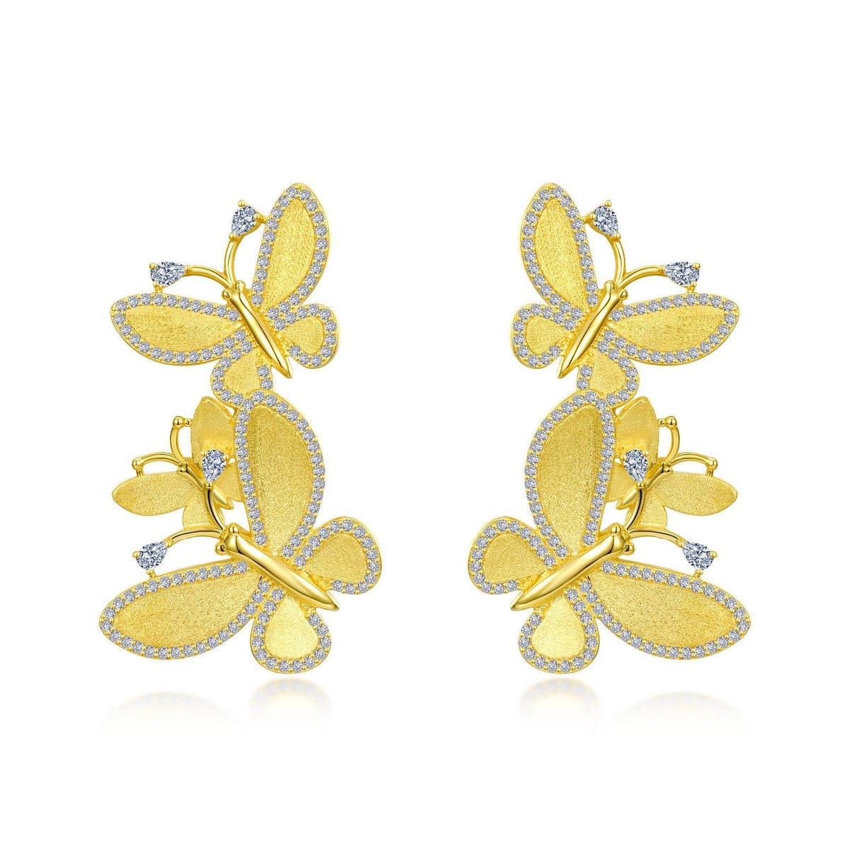 Butterfly Cluster Drop Earrings