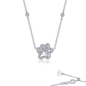 Puffy Paw Print Necklace