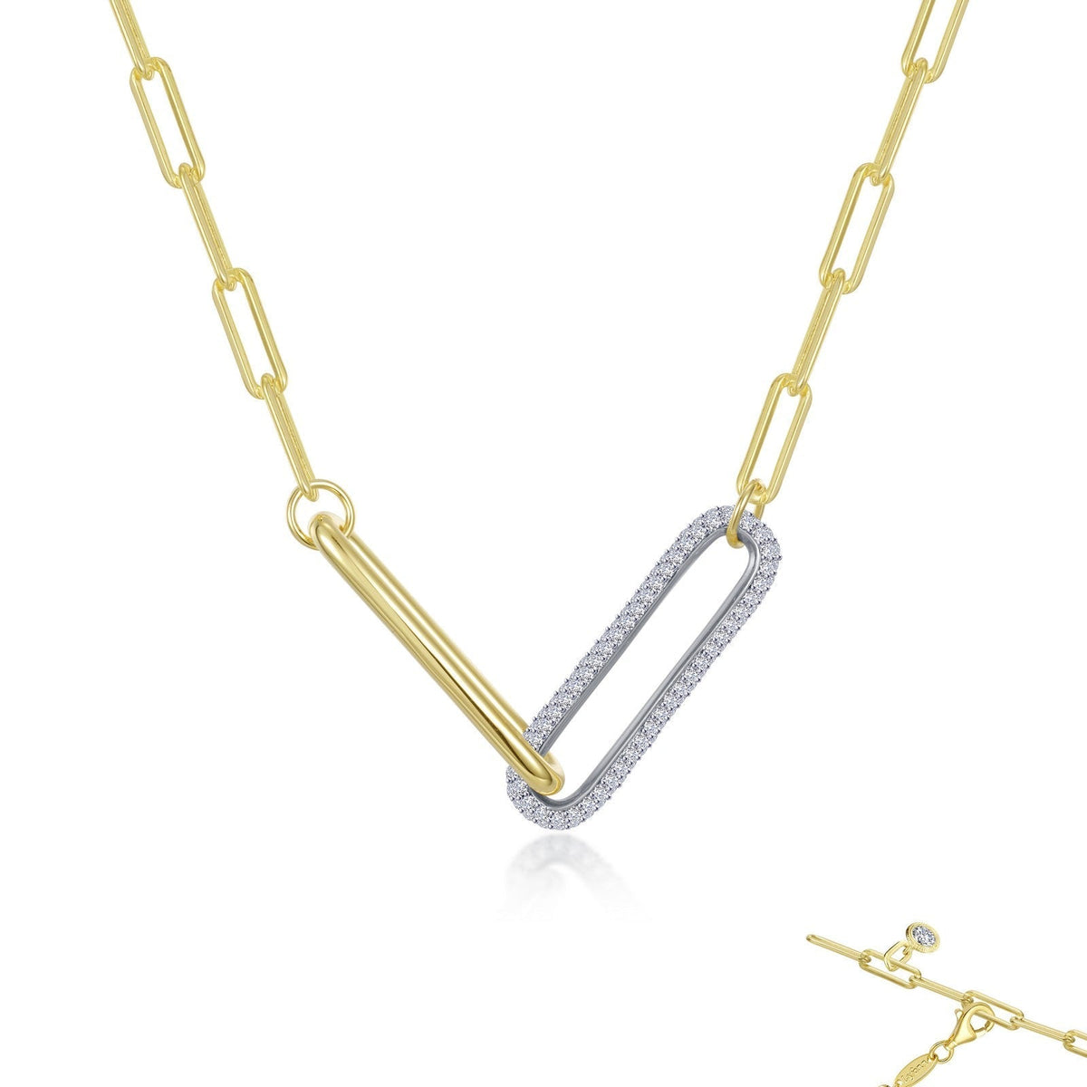 2-Tone Paperclip Necklace