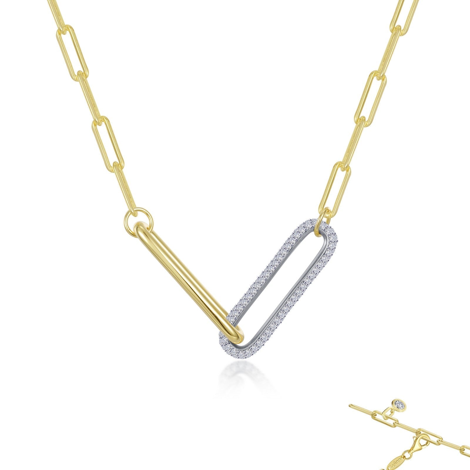2-Tone Paperclip Necklace