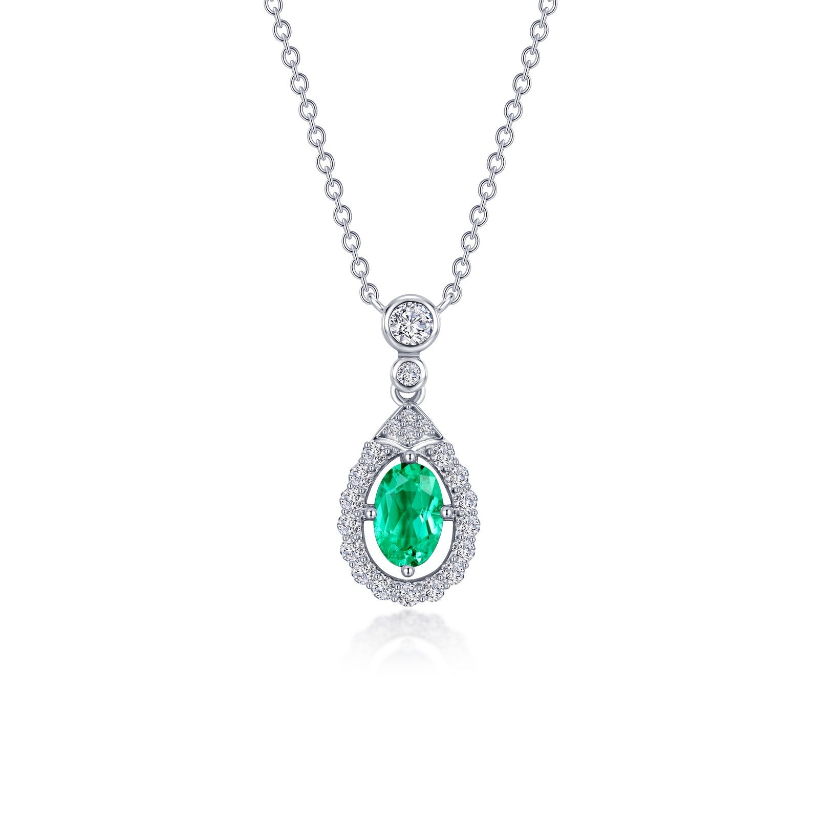 Oval Halo Necklace