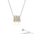 Two-tone Tube Charm on Chain Necklace