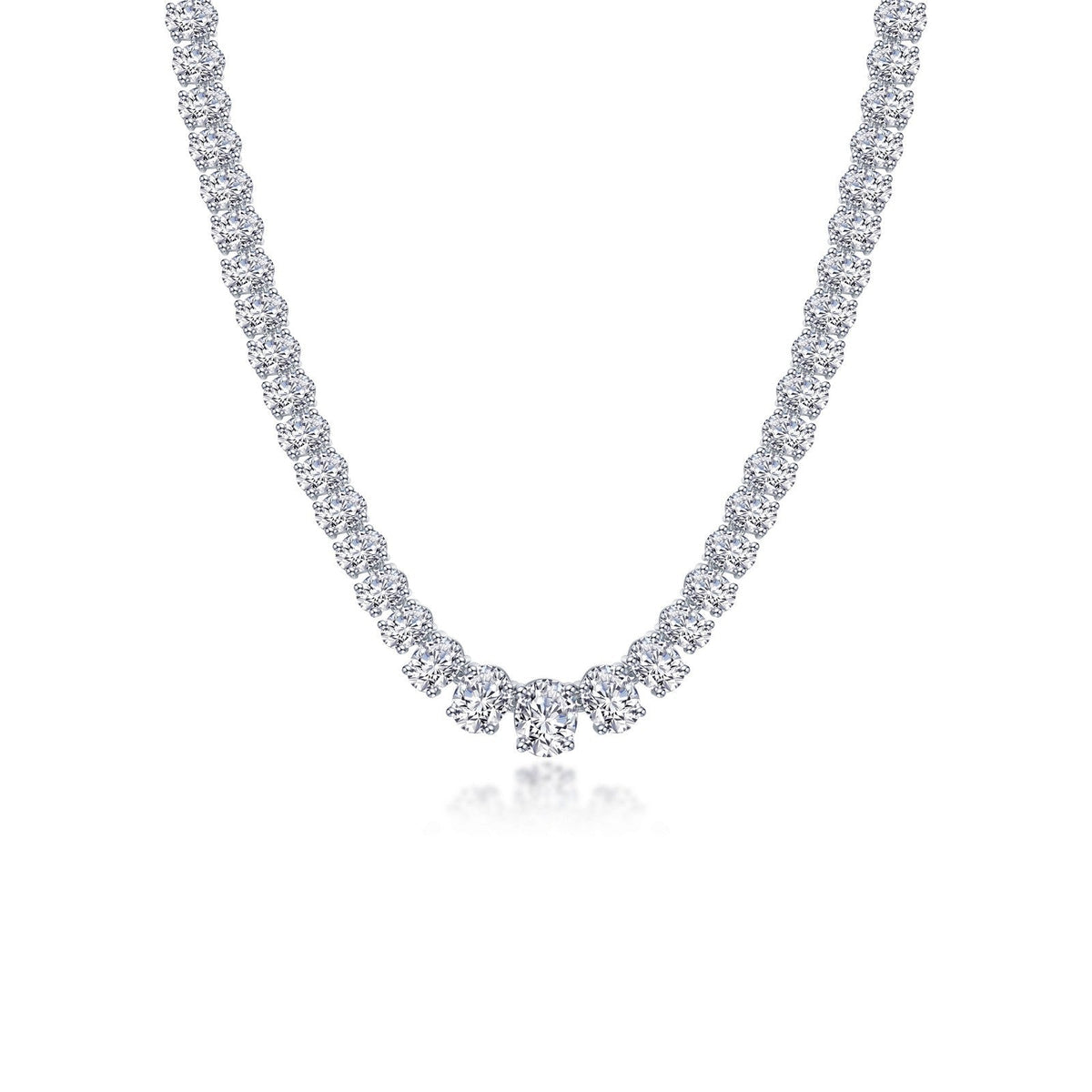 59 CTW Graduated Tennis Necklace