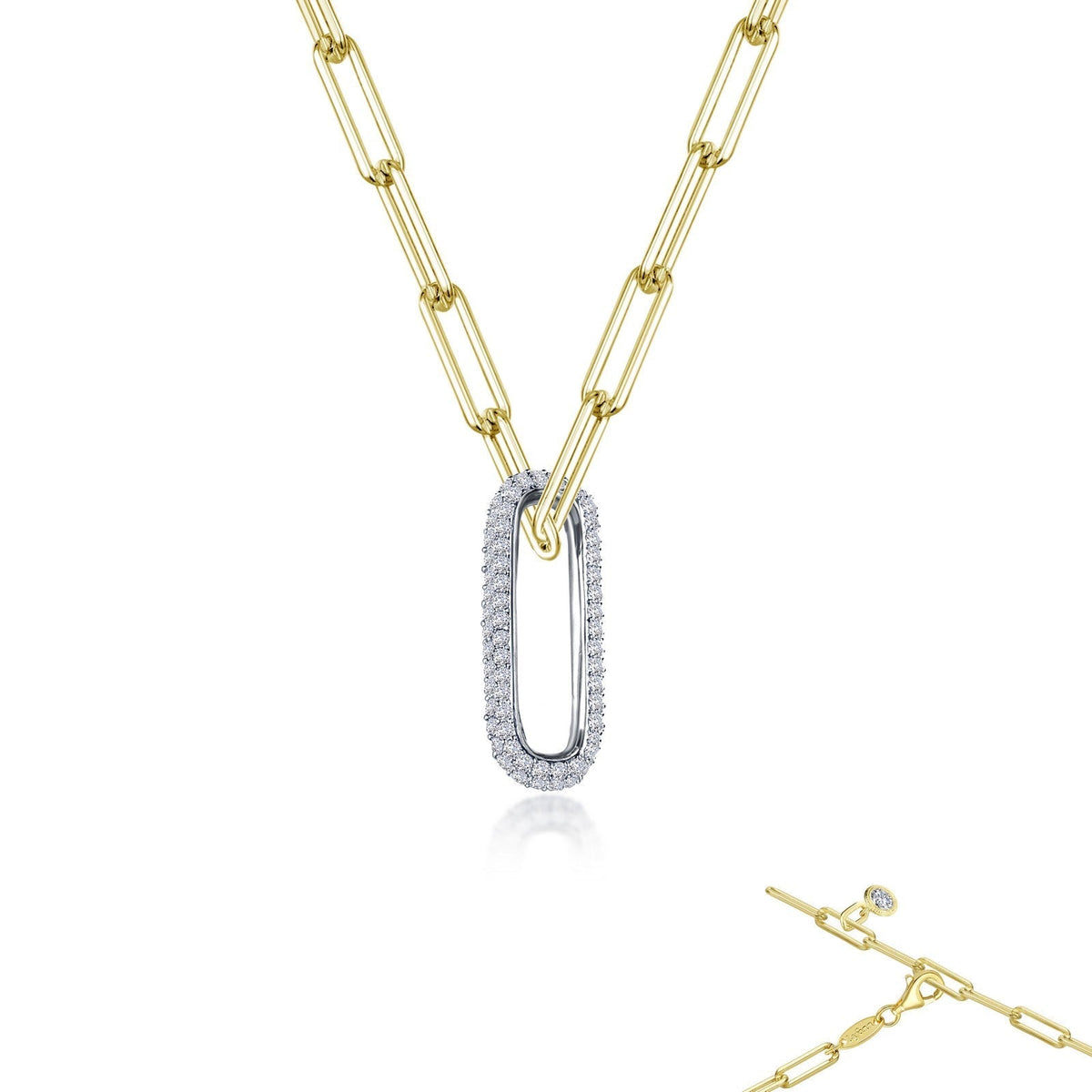 2-Tone Paperclip Necklace