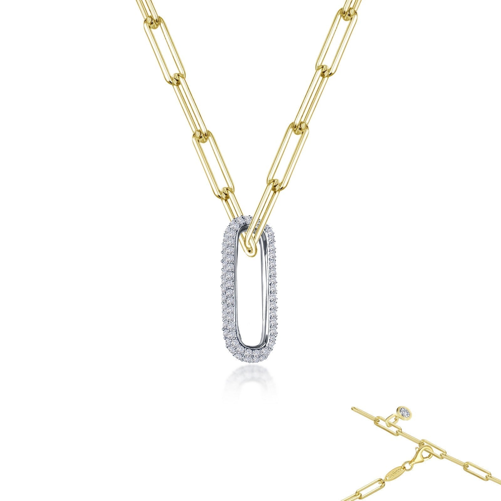 2-Tone Paperclip Necklace